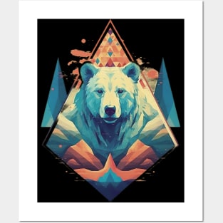 Abstract bear Posters and Art
